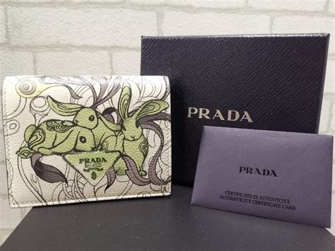 prada james jean rabbit wallet|PRADA X JAMES JEAN Glace Calfskin Rabbit Print Bi.